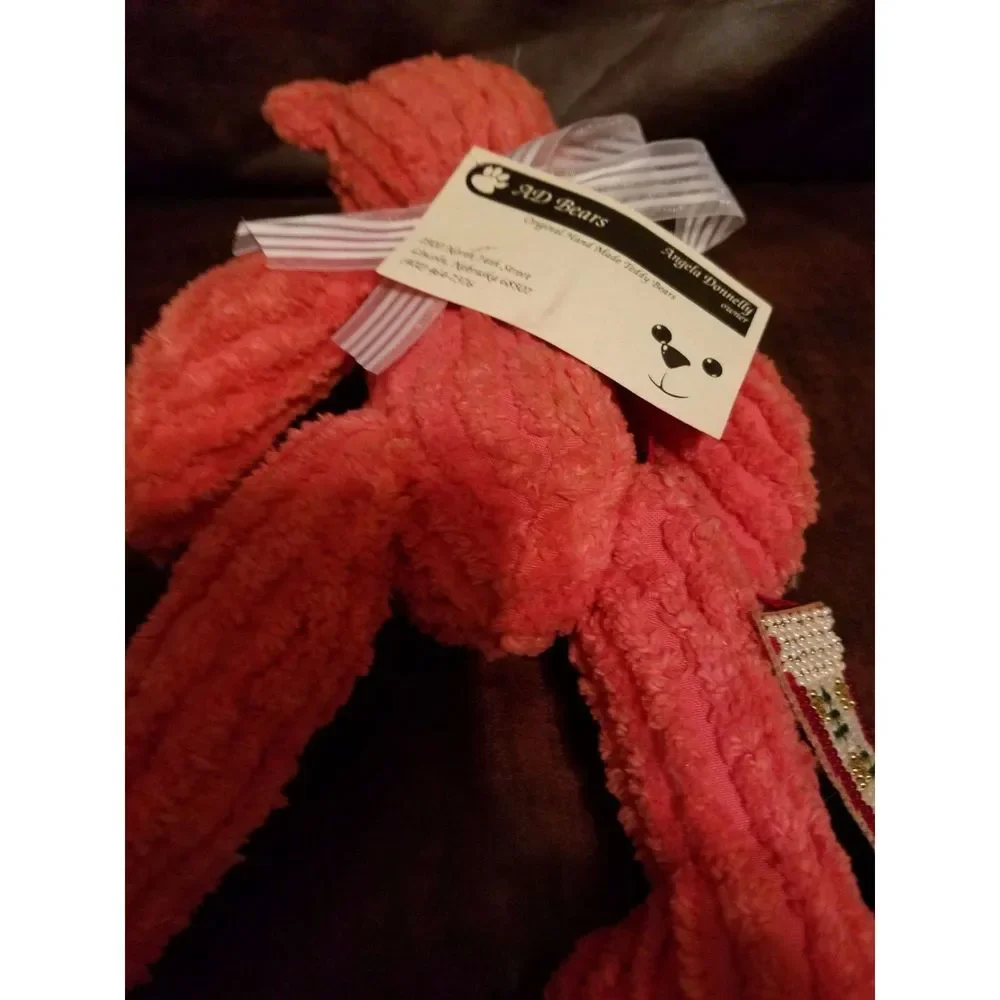 ~AD Bears Bear Red Chenille 12" -The Original Hand MadeTeddy Bear Filled Jointed - Picture 6 of 6